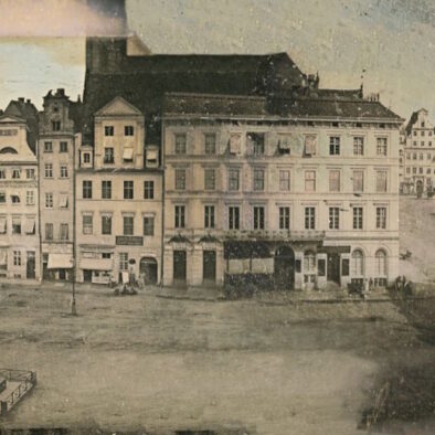 Plac Solny, po lewej widoczny pomnik Blüchera (nieistniejący), po prawej Rynek